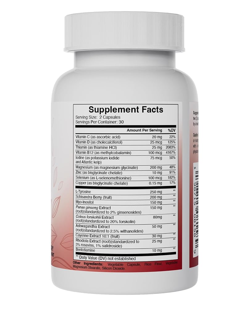 Pure Peak Thyroid Support Supplement - 60 Capsules - image 2