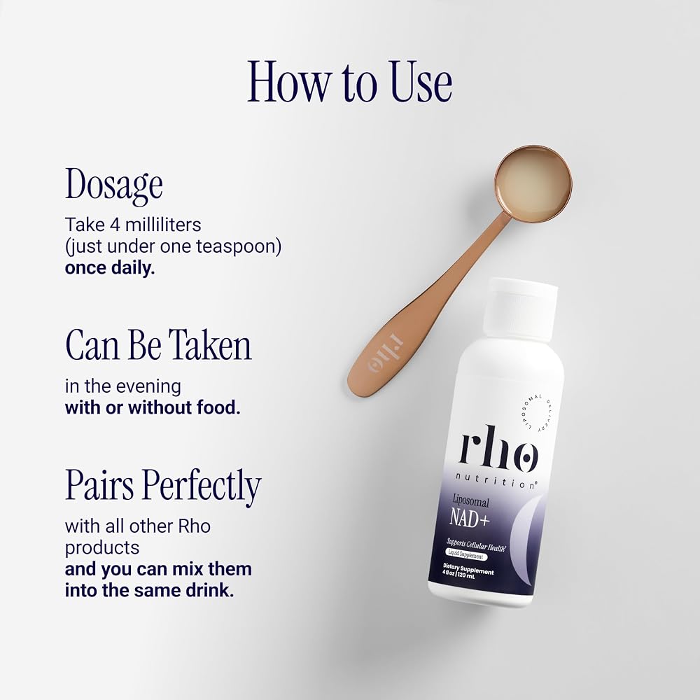 Rho Nutrition Liposomal NAD+ - Ultra High Absorption Liquid NAD+