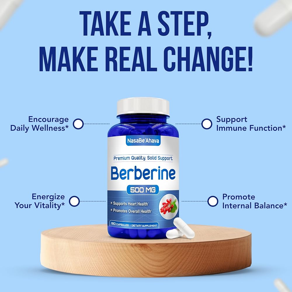 NasaBeahava Berberine 500mg Supplement - 180 Capsules - image 6