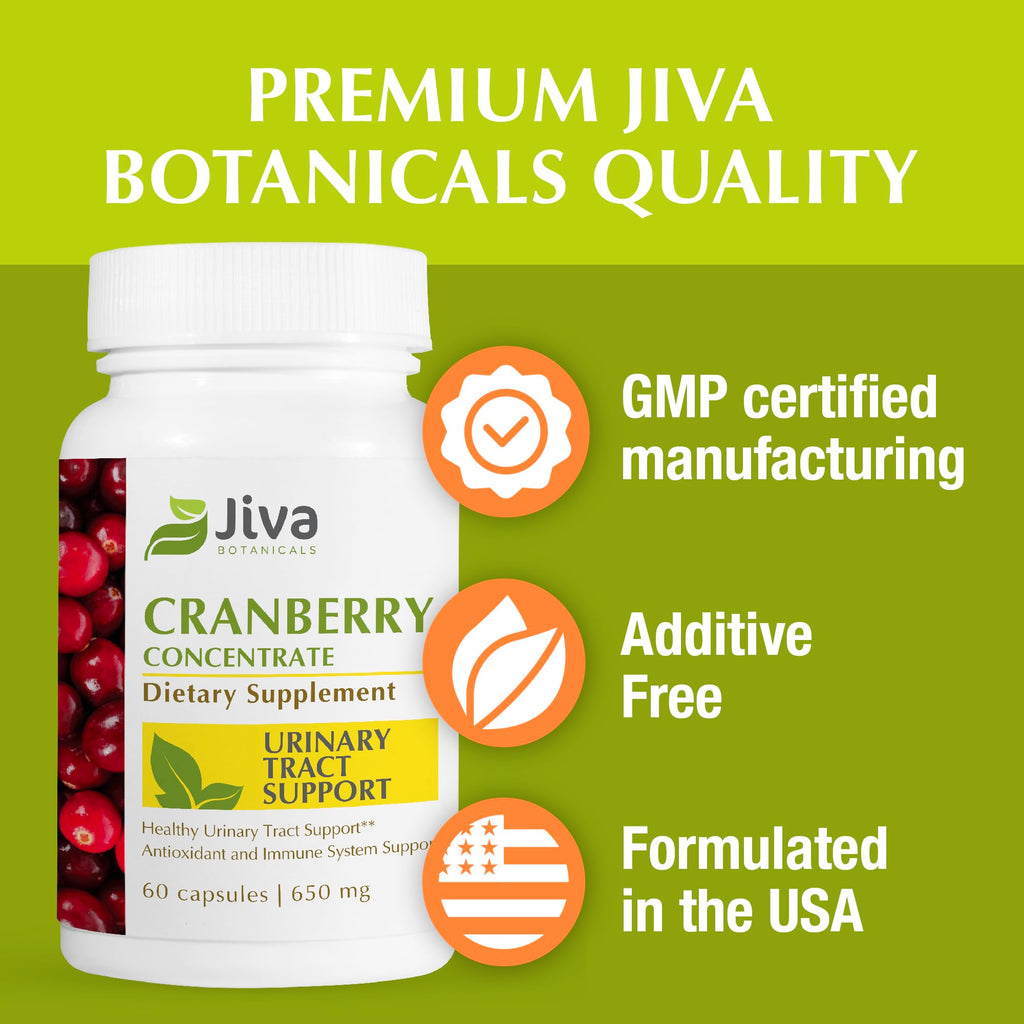 Jiva Botanicals Cranberry Supplement 650mg Extract - 60 Capsules - image 5