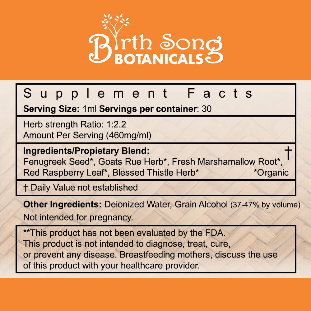 Birth Song Botanicals Let There Be Milk! Herbal Breastfeeding Tincture - 1 oz - image 9