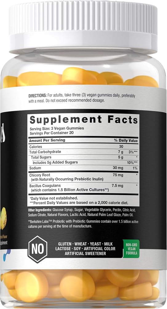 Horbäach Probiotic + Prebiotic Gummies for Women and Men - 60 Count - image 2