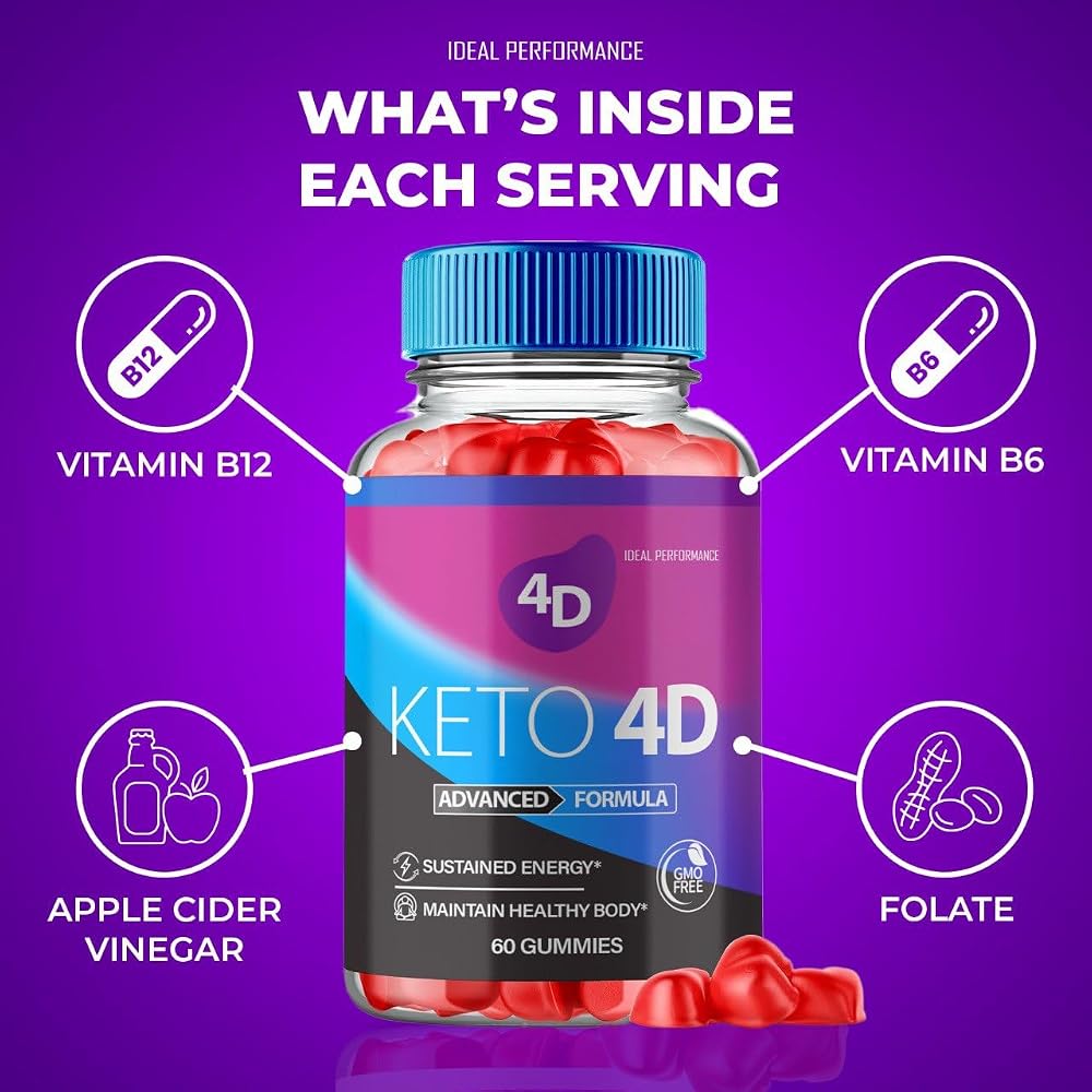 IDEAL PERFORMANCE Keto 4D ACV Gummies 1000mg - 300 Gummies - image 4