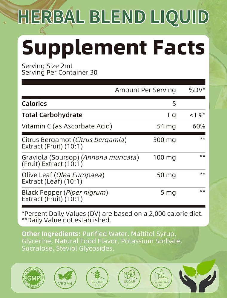 Lukaree Citrus Bergamot + Soursop Liquid Drops for Heart Health - 2 Fl Oz - image 2