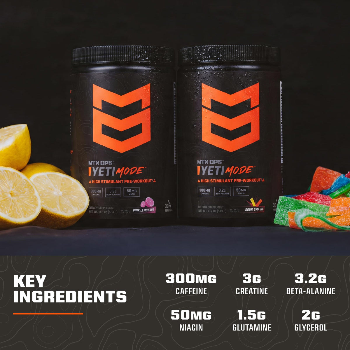 MTN OPS Yeti Mode Pre-Workout Powder - Explosive High-Stimulant