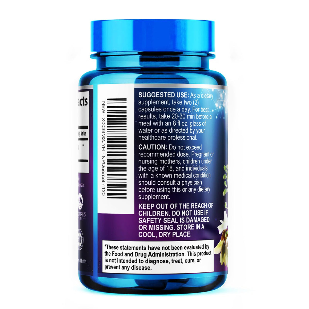 Nature's Peak Quercetin Supplement - Extra Strength Antioxidant