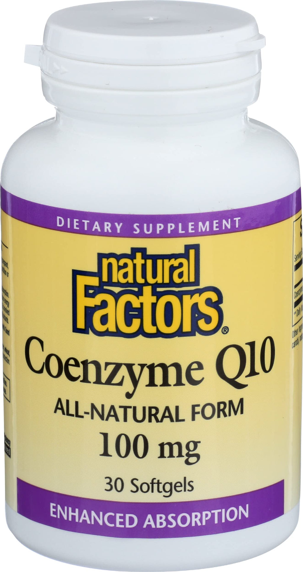 Natural Factors Coenzyme Q10 - Antioxidant Support Supplement