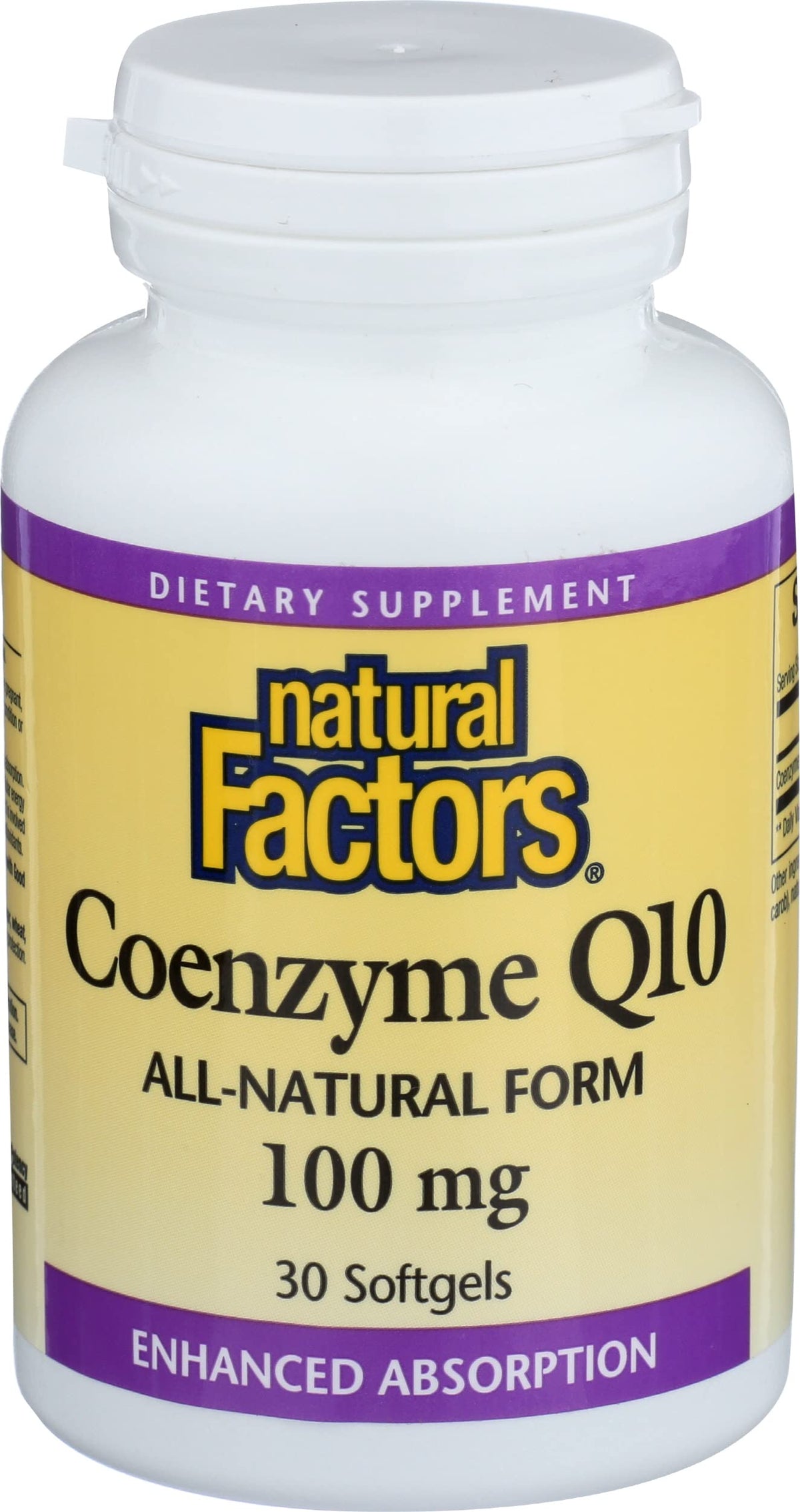Natural Factors Coenzyme Q10 - Antioxidant Support Supplement