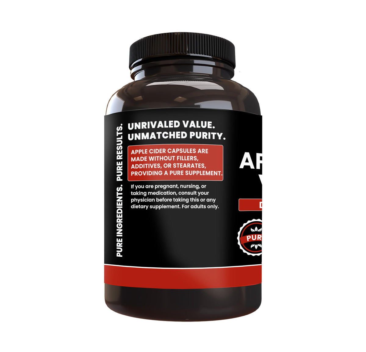 PURE ORIGINAL INGREDIENTS Apple Cider Vinegar Powder - 365 Capsules - image 3