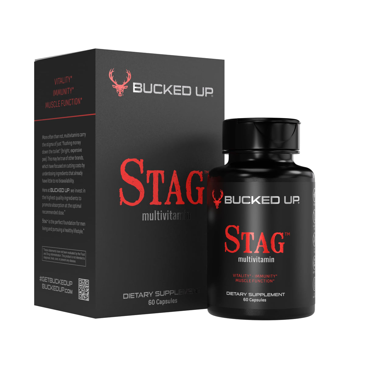 Bucked Up Stag Multivitamin for Men - 60 Capsules