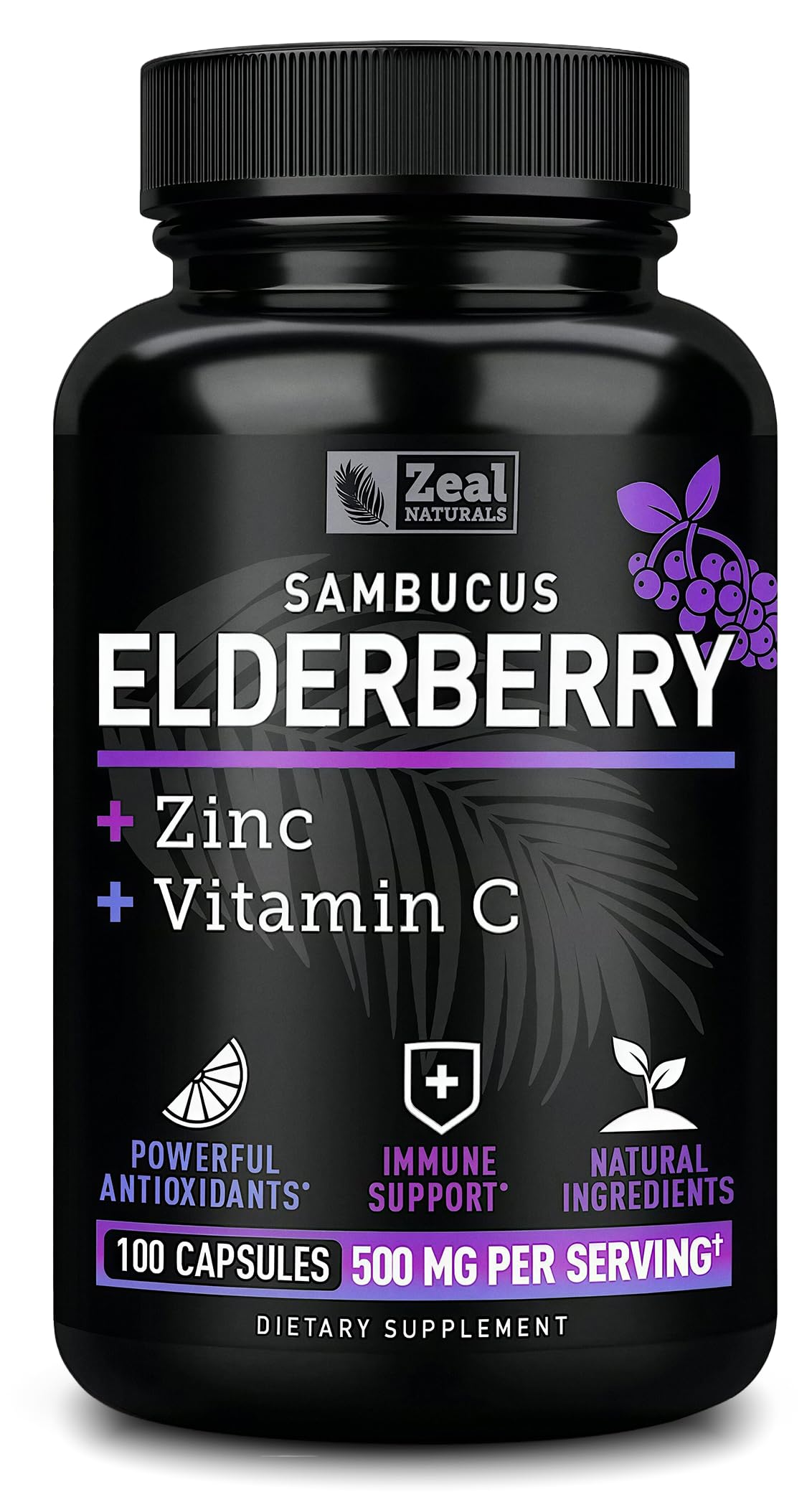 Zeal Naturals Max Strength Elderberry Capsules - 100 Capsules - image 8