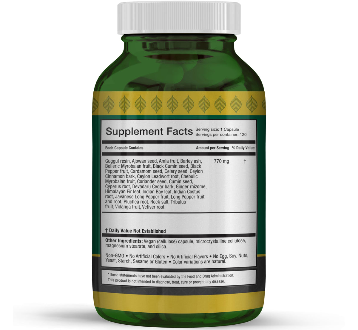 Harmony Nutraceuticals Yogaraj Guggulu Ayurvedic Herbs - 120 Capsules - image 5