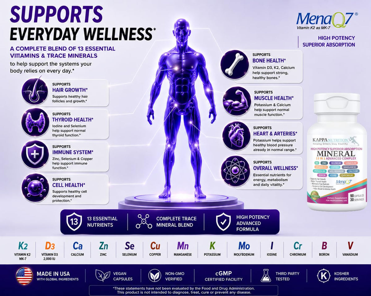 KAPPA NUTRITION Mineral 13 in 1 Complex - 90 Vegan Capsules - image 6
