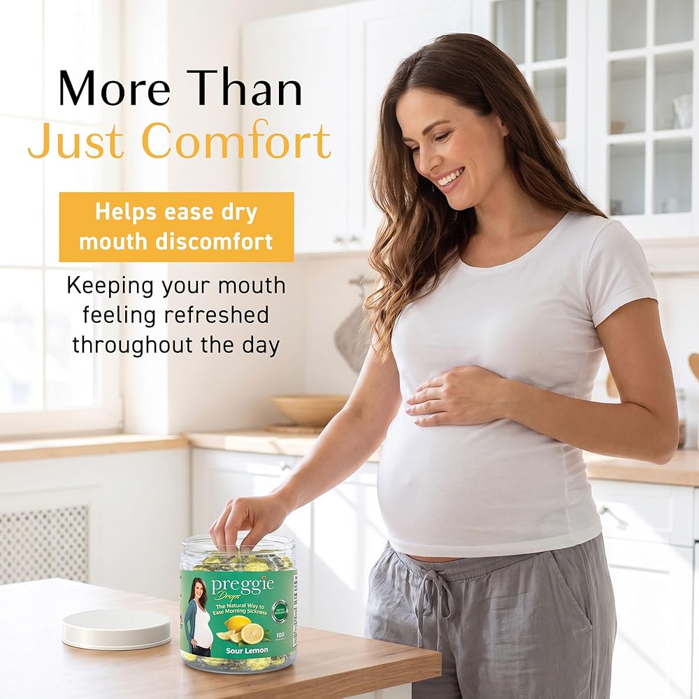 Three Lollies Preggie Pop Drops Sour Lemon Pregnancy Nausea Relief - 32 Count - image 3