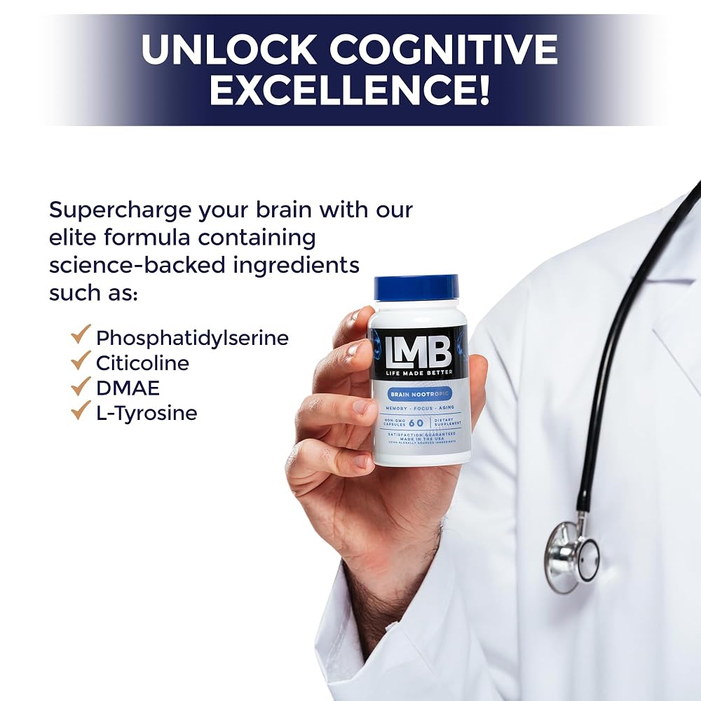 LMB Life Made Better Brain Support Nootropic - 60 Capsules - image 4
