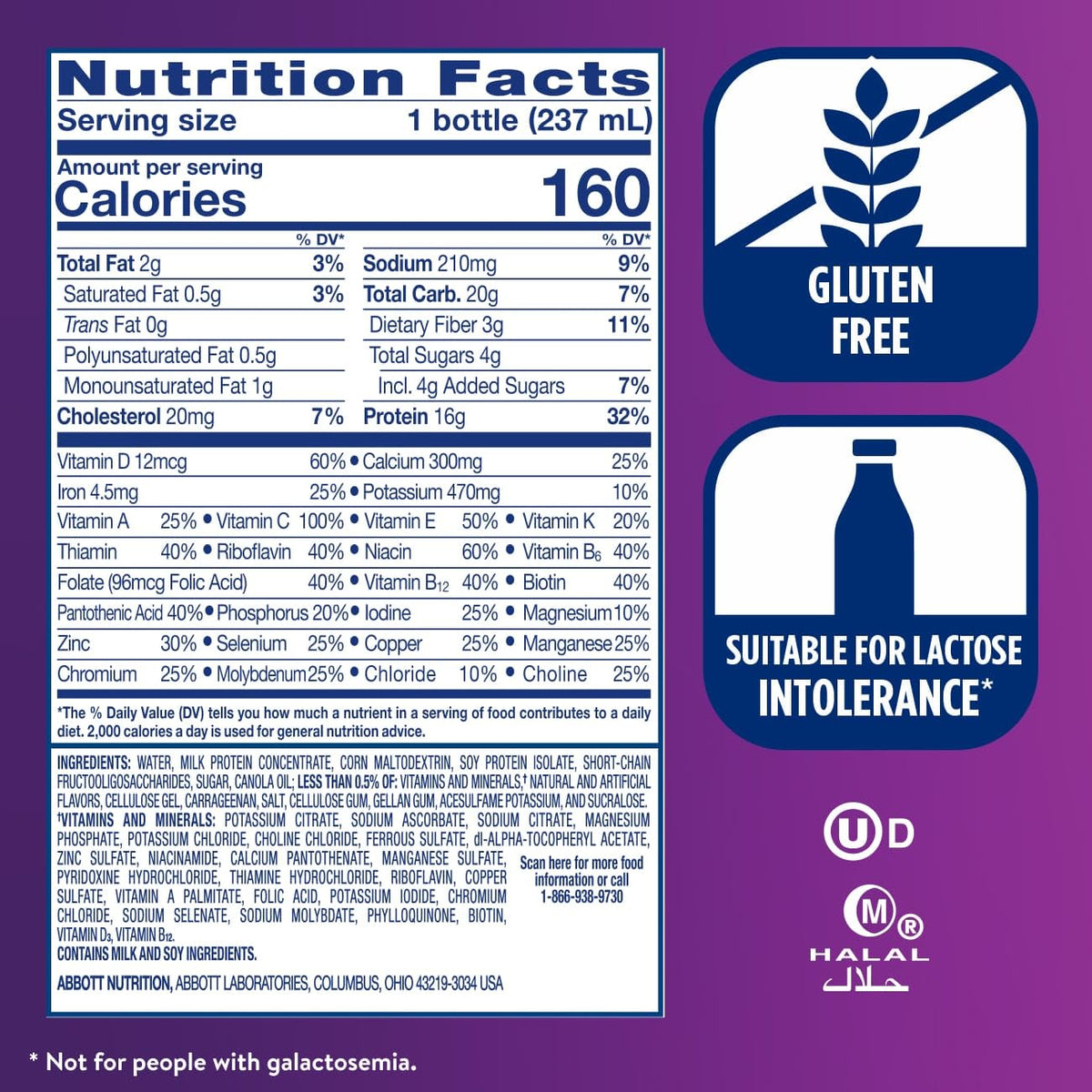 Ensure High Protein Vanilla Nutrition Shake With Fiber