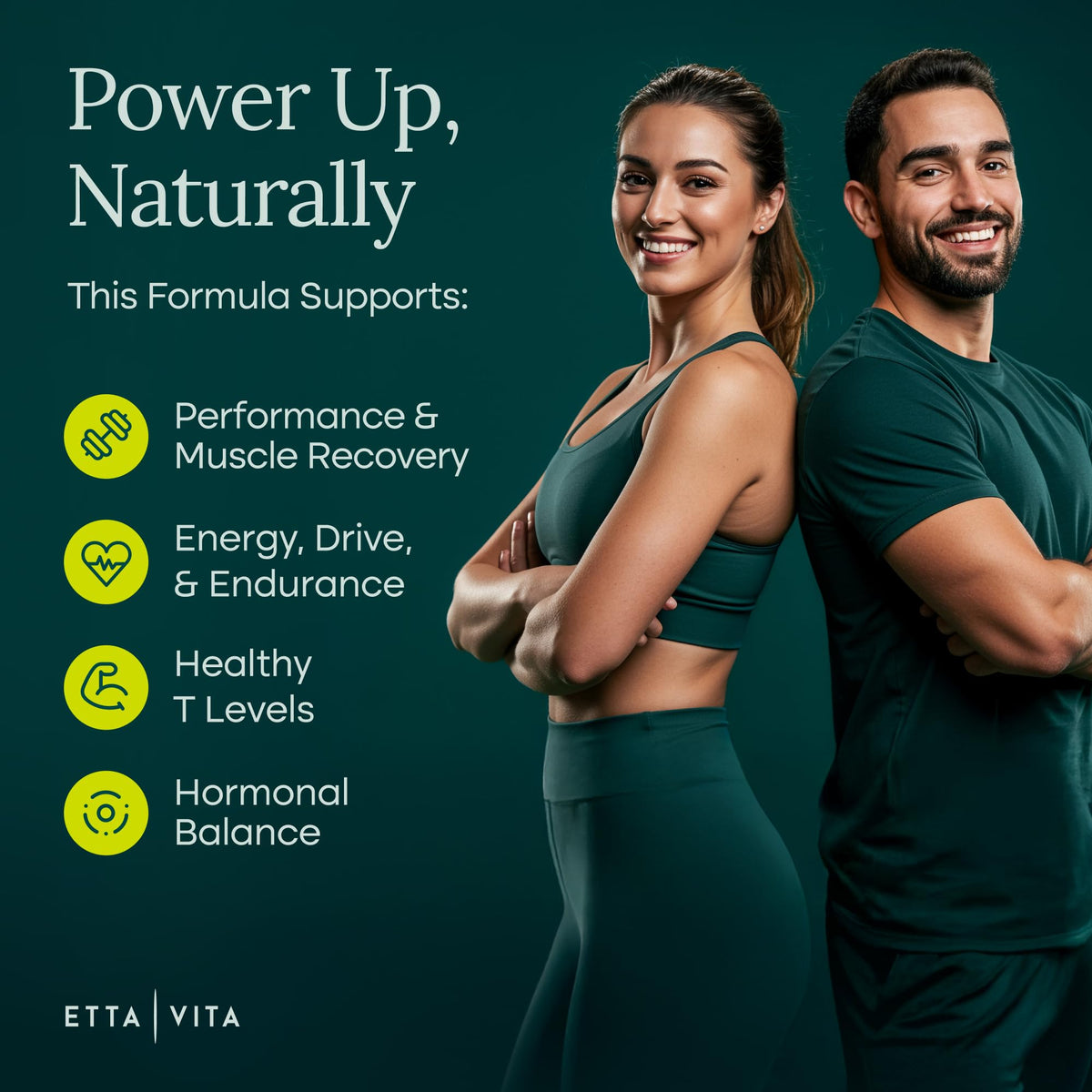 Etta Vita Testosterone Booster with Tongkat Ali & Fadogia Agrestis - 60 Capsules - image 3