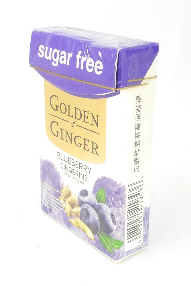 Golden Ginger Blueberry Gingerine Herb Drops Sugar Free - 2 x 45g - image 3