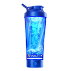 VOLTRX Premium Electric Protein Shaker Bottle, 24 oz - Blue