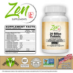 Zen Supplements 20 Billion CFU 9 Strain Multi-Probiotic - 30 Vegetarian Capsules - image 2