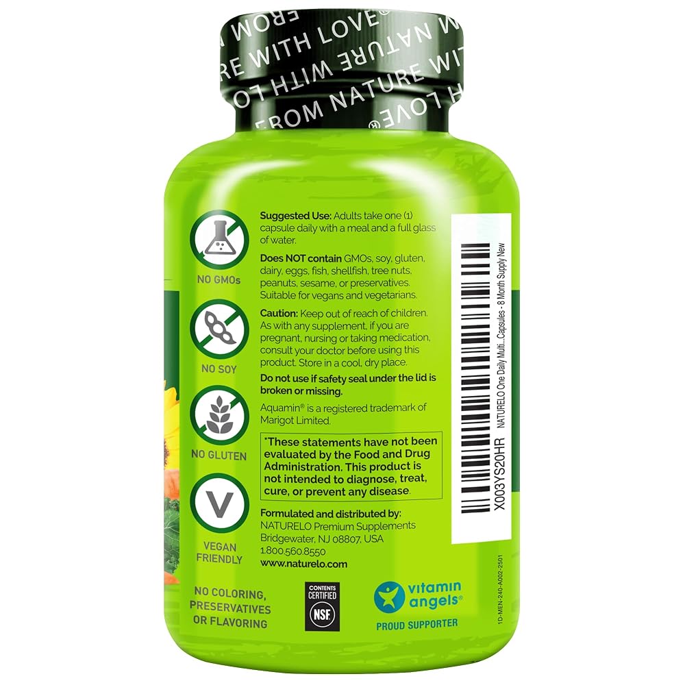 NATURELO Multivitamin for Men One Daily - 240 Vegetarian Capsules - image 9