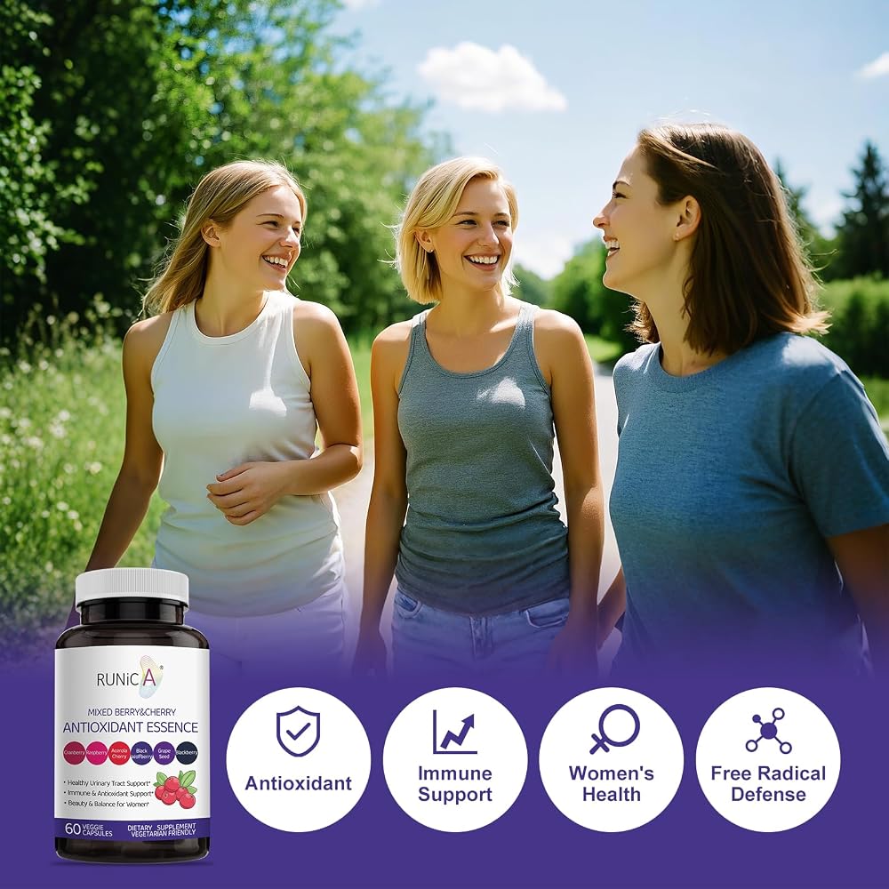 RUNICA 6X 6-in-1 Mixed Berry & Cherry Antioxidant Supplement