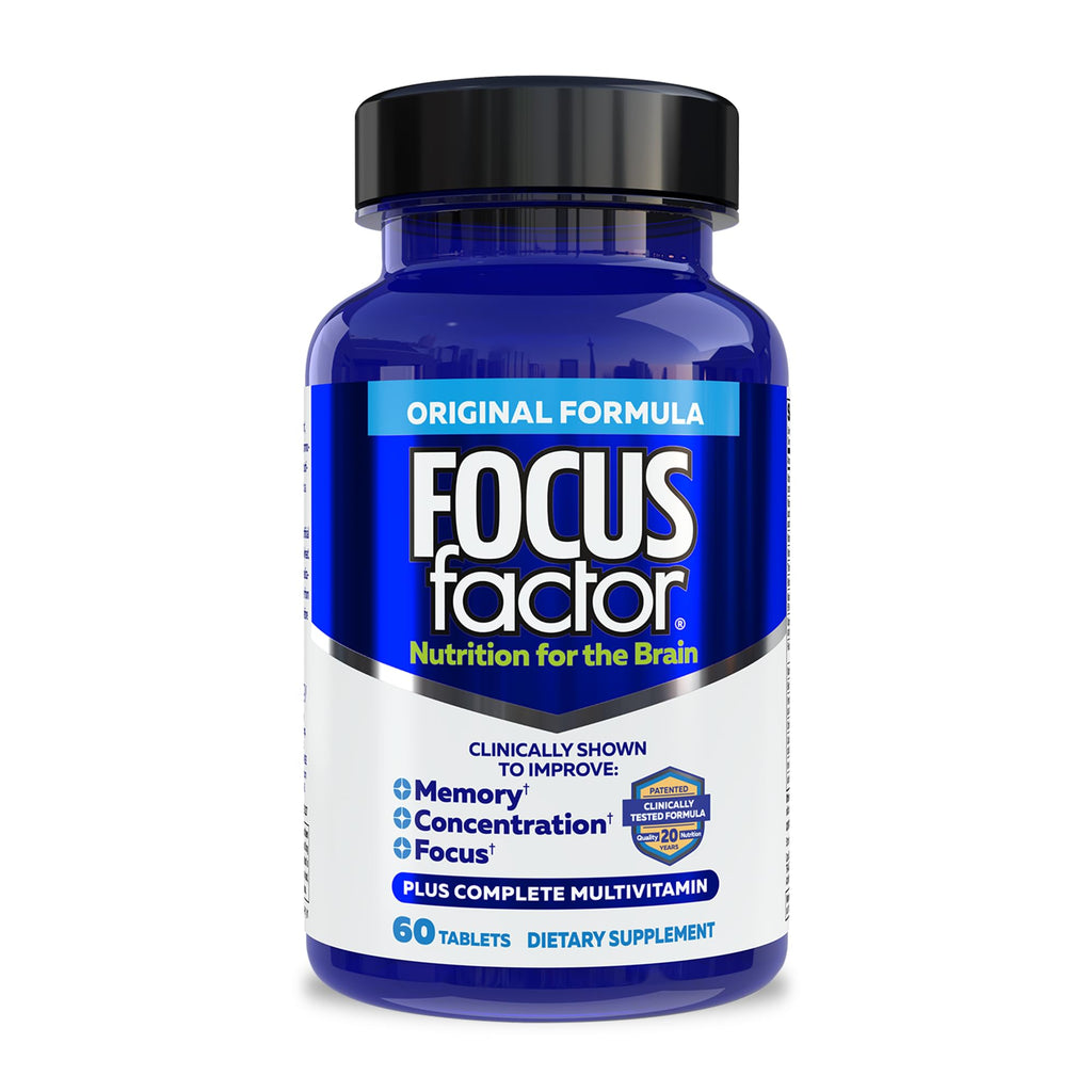 Focus Factor Brain Supplement for Memory & Concentration - 60 Tablets