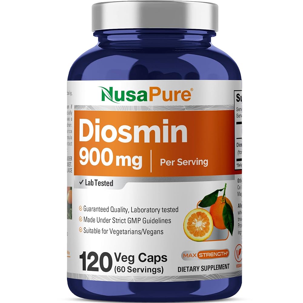 NusaPure Diosmin 900mg Vegan - 120 Vegetarian Capsules