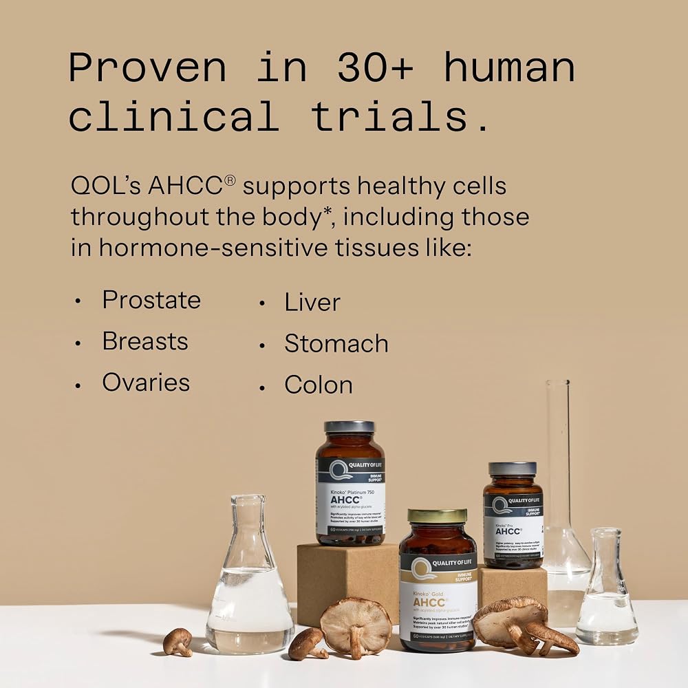 Quality of Life AHCC 50+ Immune Support Supplement - 60 Capsules - image 4