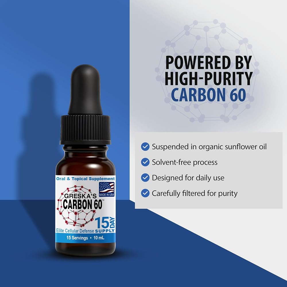 Greska's Carbon-60 Carbon 60 in Organic Sunflower Oil