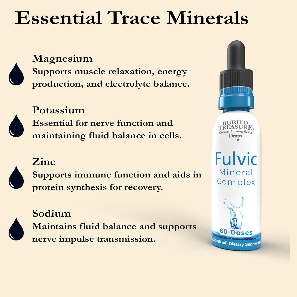 Buried Treasure Fulvic Mineral Drops – 295mg Trace Minerals - 2 fl oz - image 4