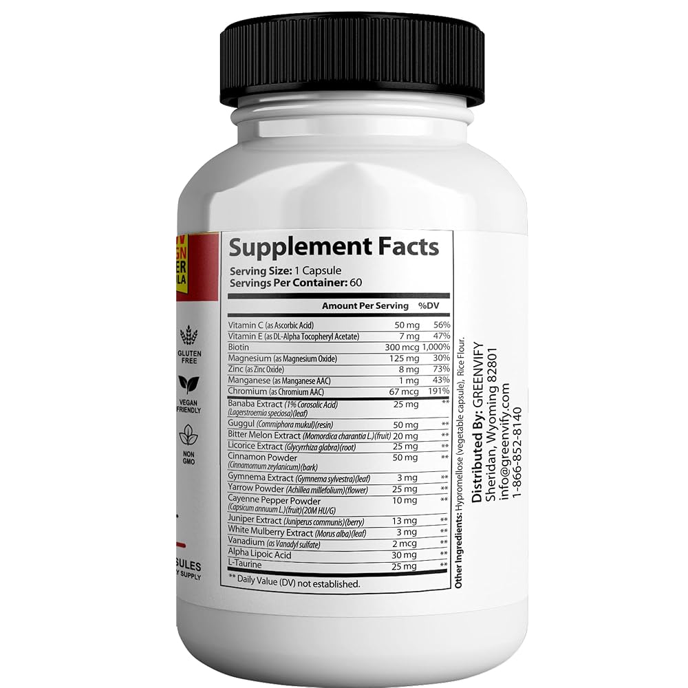 GREENVIFY Gluco Control Max All Natural Formula to Maintain Healthy