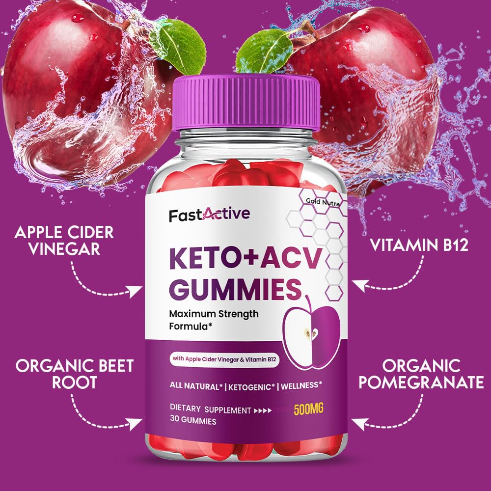 Gold Nutra Fast Active ACV Gummies for Energy - 2 Pack - image 4