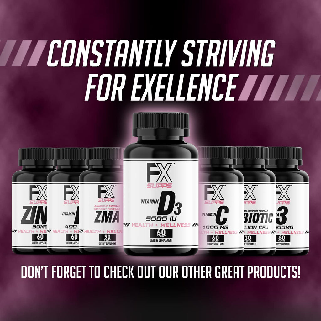 FXSUPPS Vitamin D3 5000 IU Bone & Heart Health - 60 Softgels - image 6