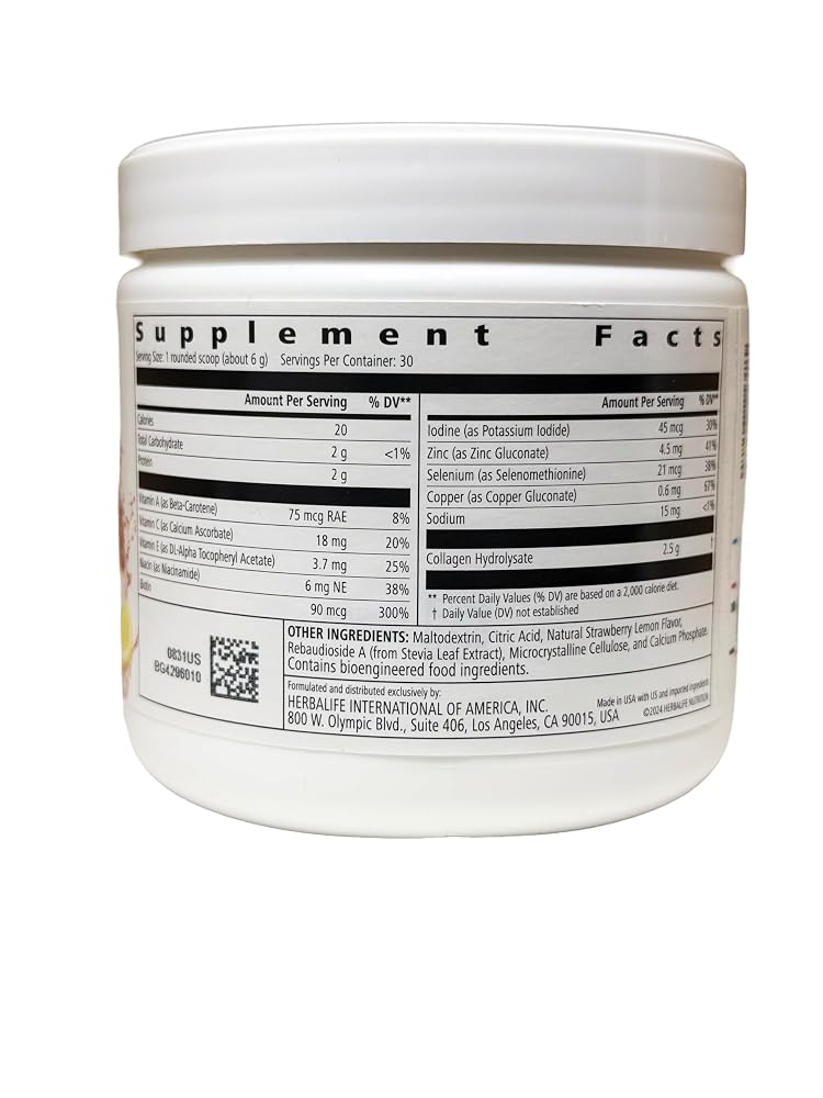 Herbalife Colágeno Potenciador de Belleza SKIN Strawberry Lemonade - 6.03 Oz - image 2