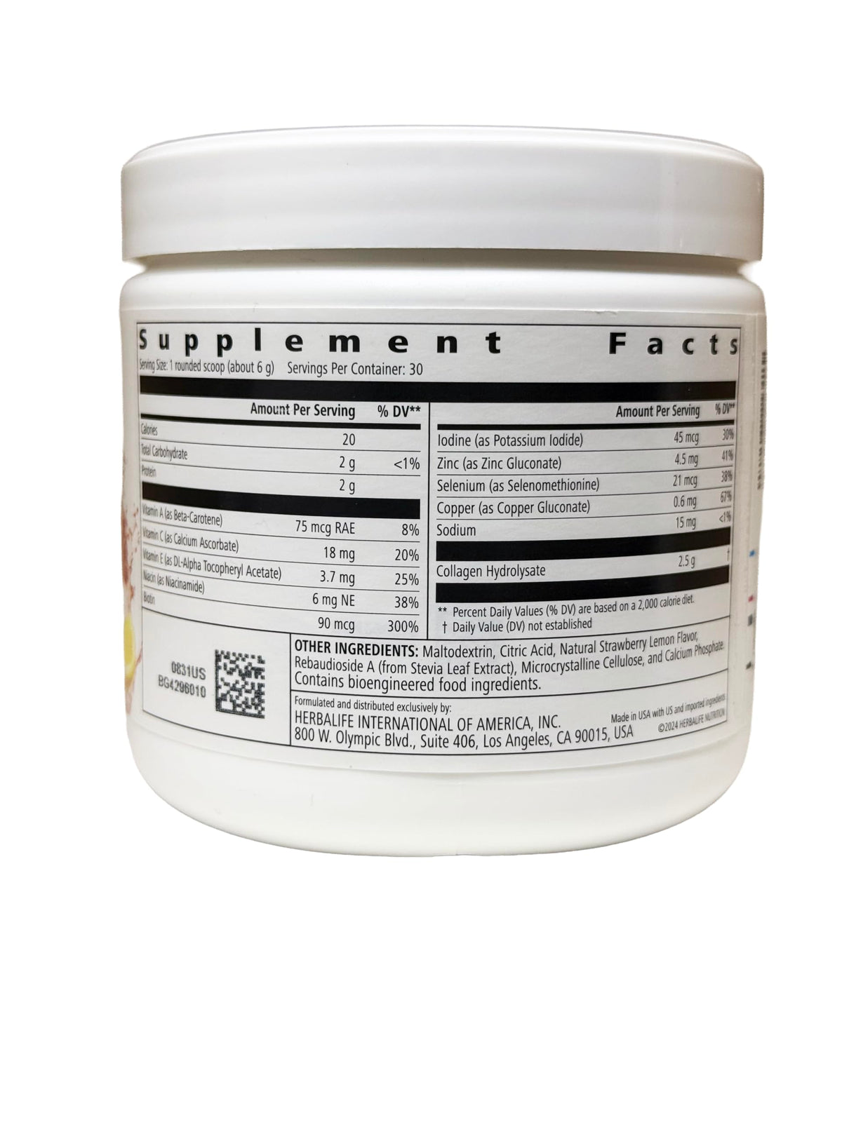 Herbalife Colágeno Potenciador de Belleza SKIN Strawberry Lemonade - 6.03 Oz - image 2