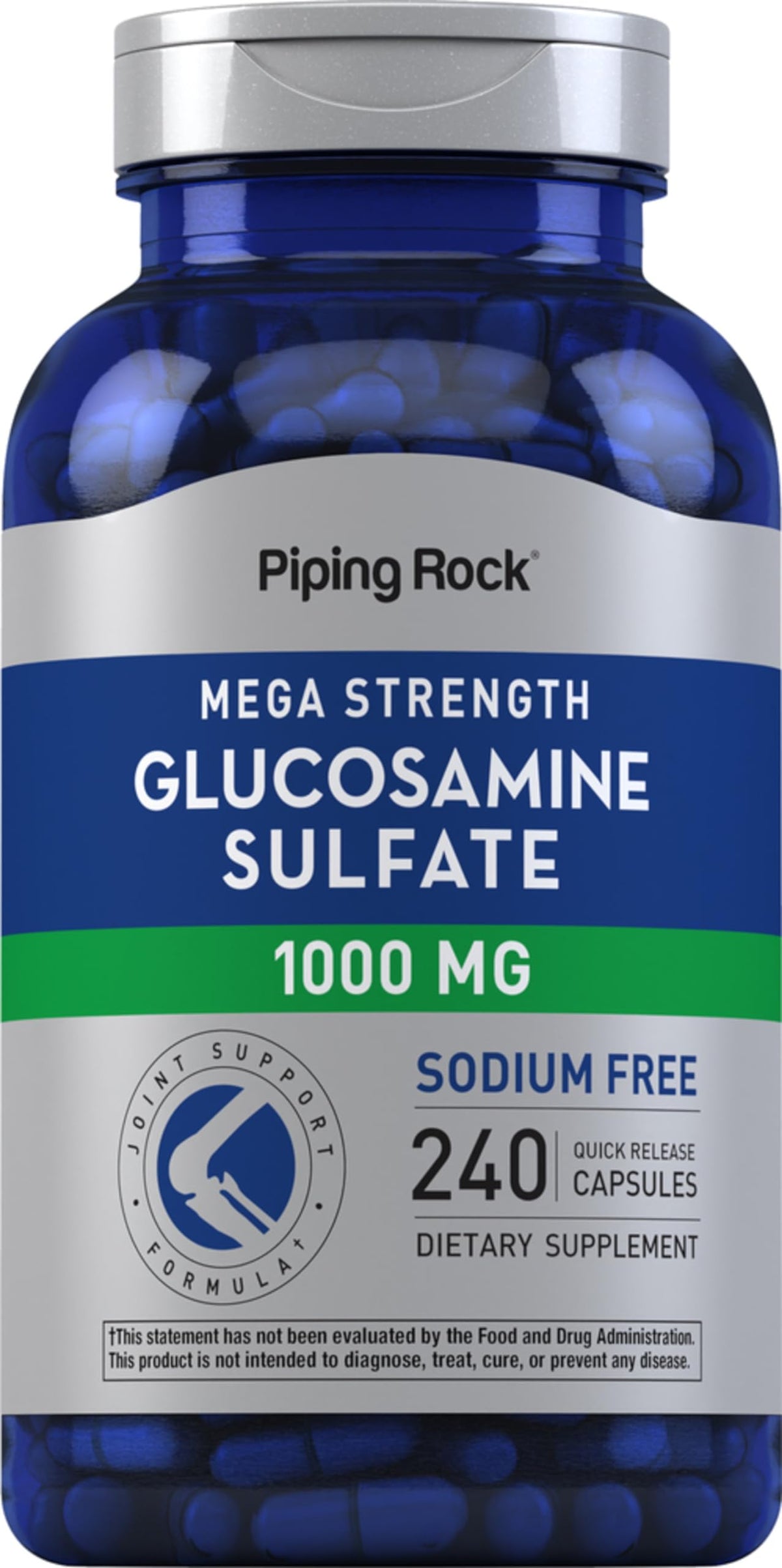 Piping Rock Glucosamine Sulfate 1000mg - 240 Capsules