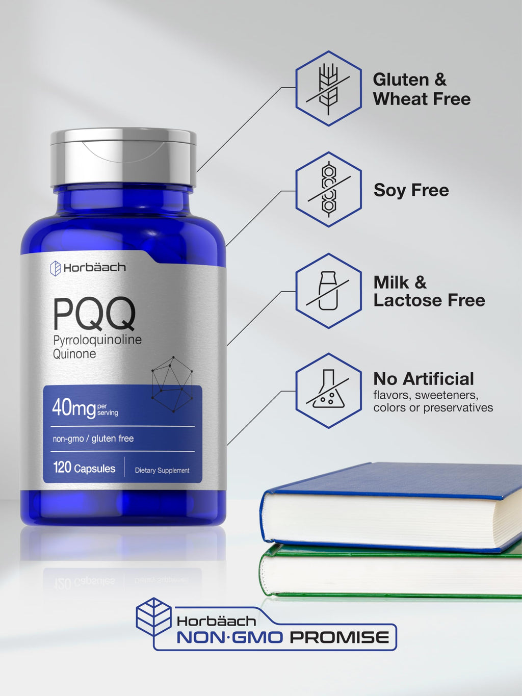 Horbäach PQQ Supplement 40 mg - 120 Capsules - image 5