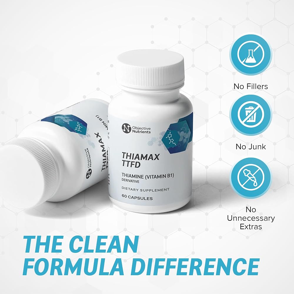 Objective Nutrients Thiamax TTFD Thiamine B1 Supplement - 60 Capsules - image 4