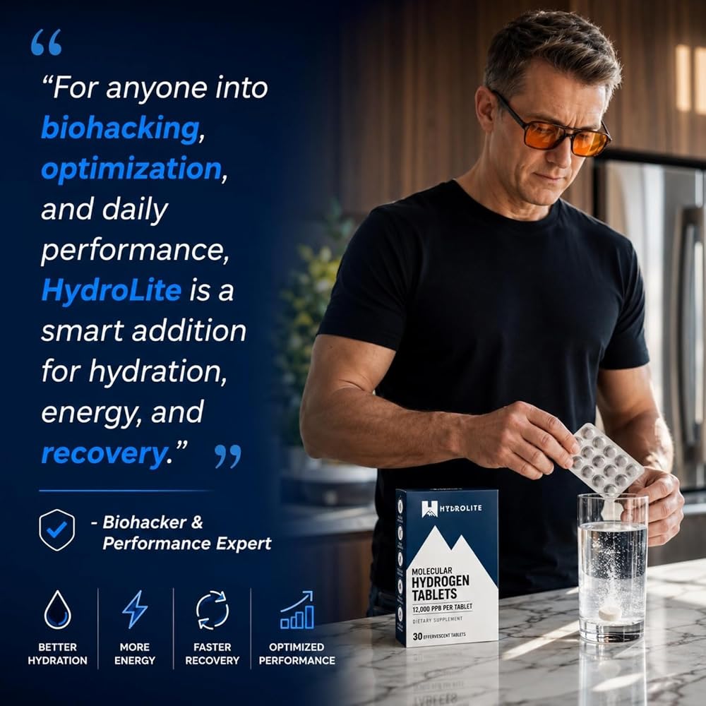 HydroLite Molecular Hydrogen Tablets for Drinking Water with Magnesium