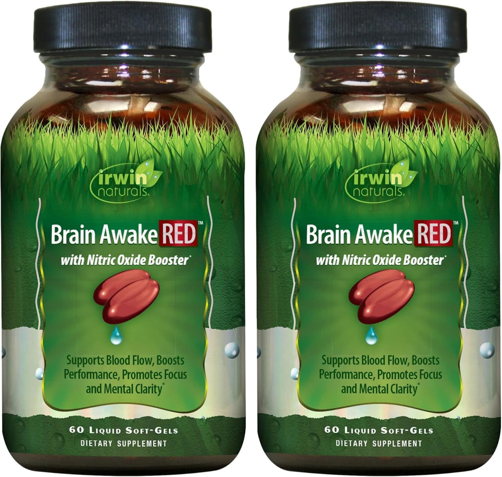 Irwin Naturals Brain Awake RED Focus & Mental Clarity - 120 Softgels