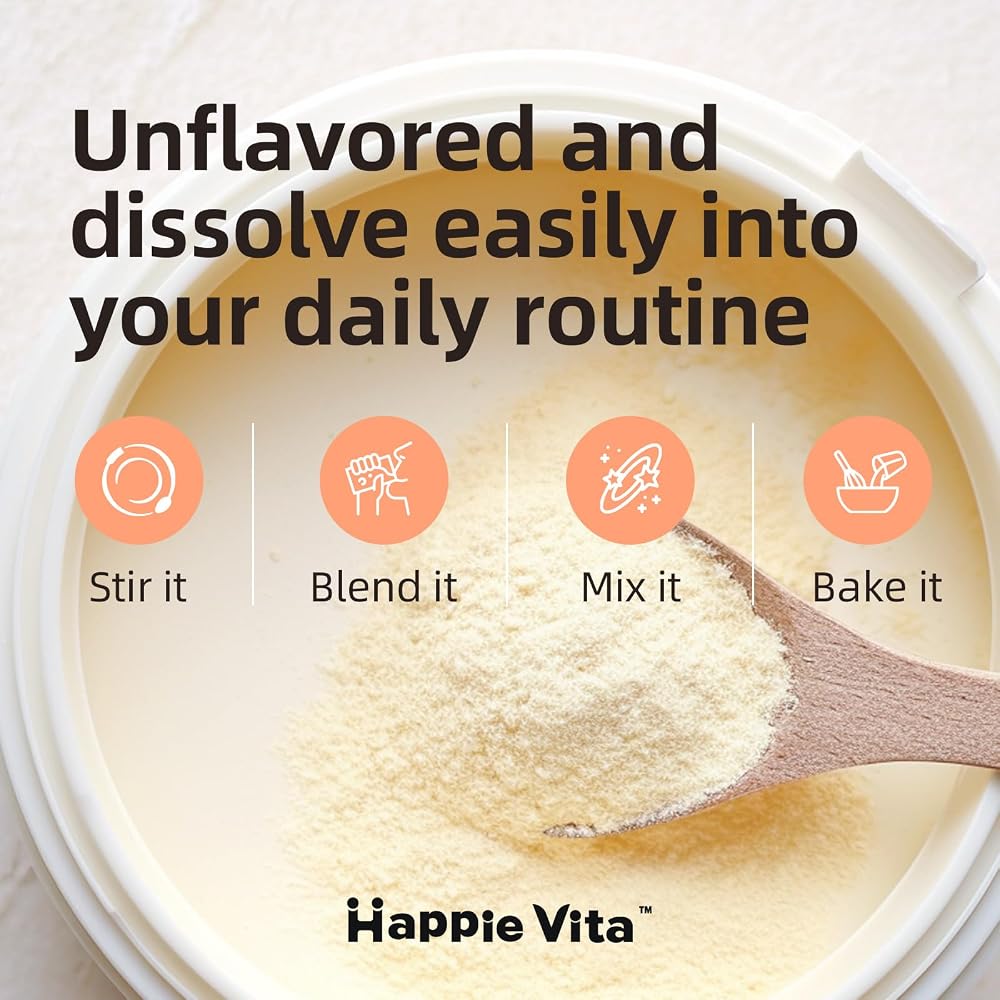 HappieVita Multi Collagen Peptides Powder 5 Types - 1.1 lbs - image 4