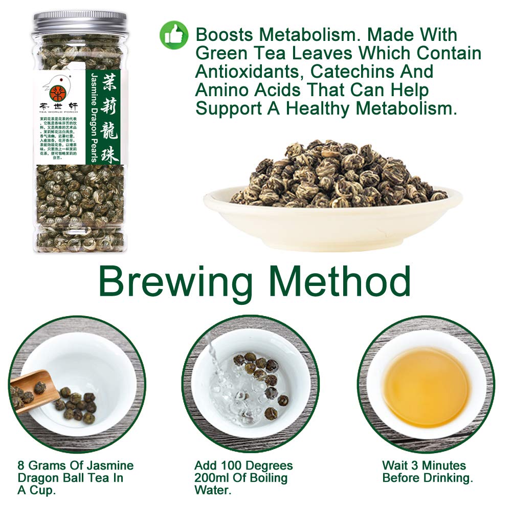 Plant Gift Jasmine Dragon Pearls Tea Green Tea - 130g - image 3