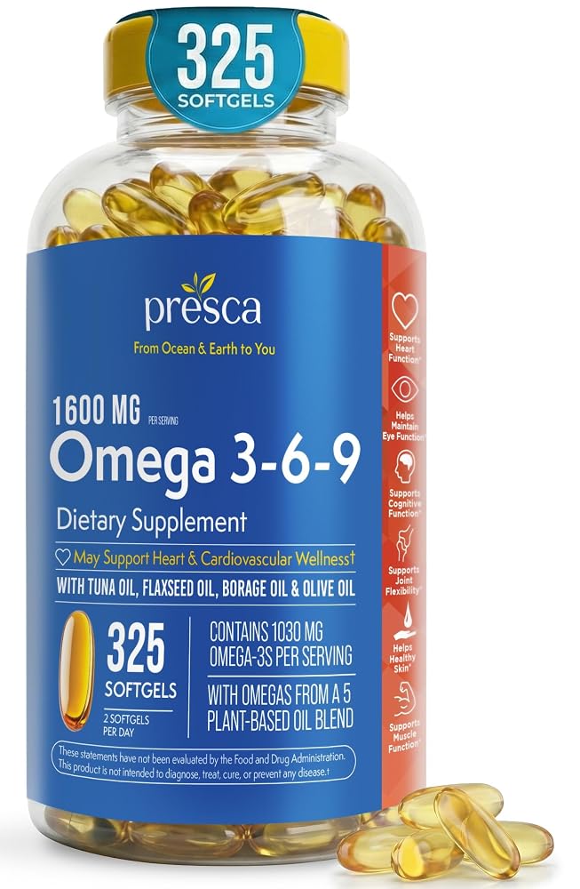 Presca Omega 3-6-9 Dietary Supplement - 325 Softgels
