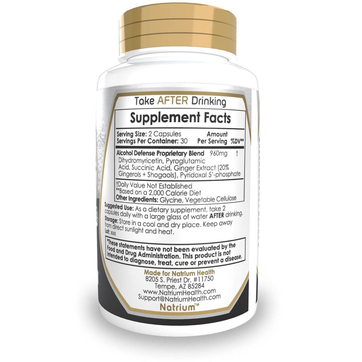 Natrium Health Alcohol Defense Capsules