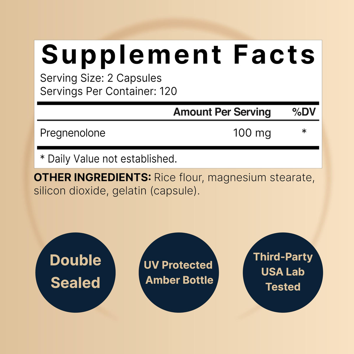 NatureBell Pregnenolone 100mg Brain & Immune Health - 240 Capsules - image 2