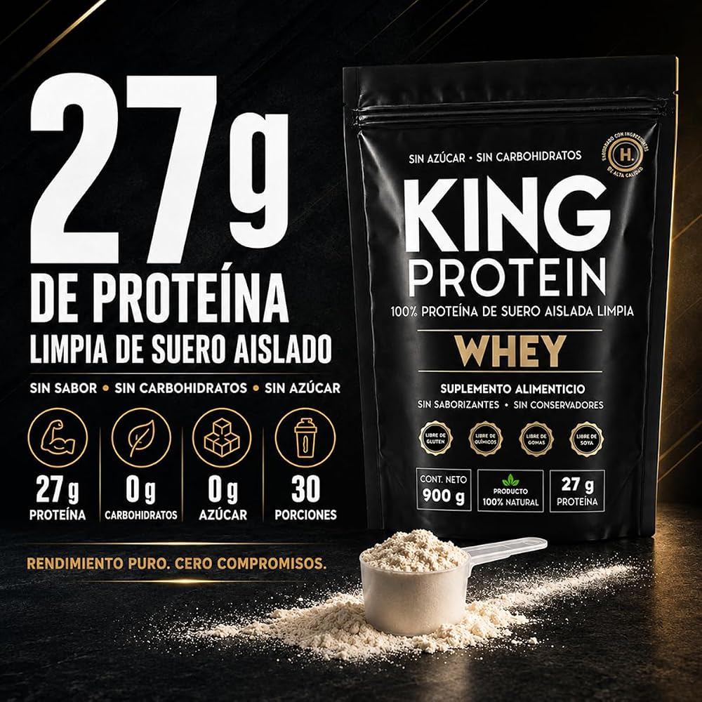 KING Protein Whey Isolate Protein Powder Unflavored - 30 Servings - image 2