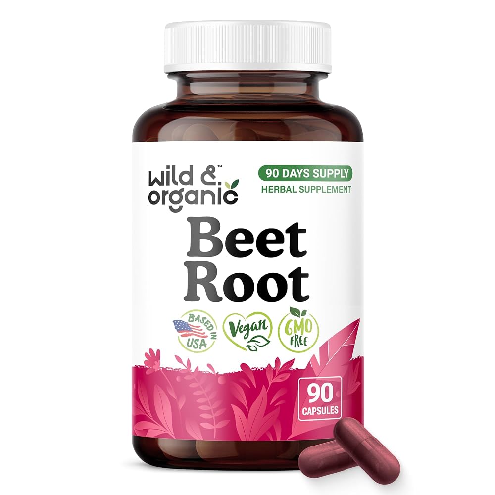 Wild & Organic Beet Root Capsules 8000 mg - 20:1 Beetroot Extract