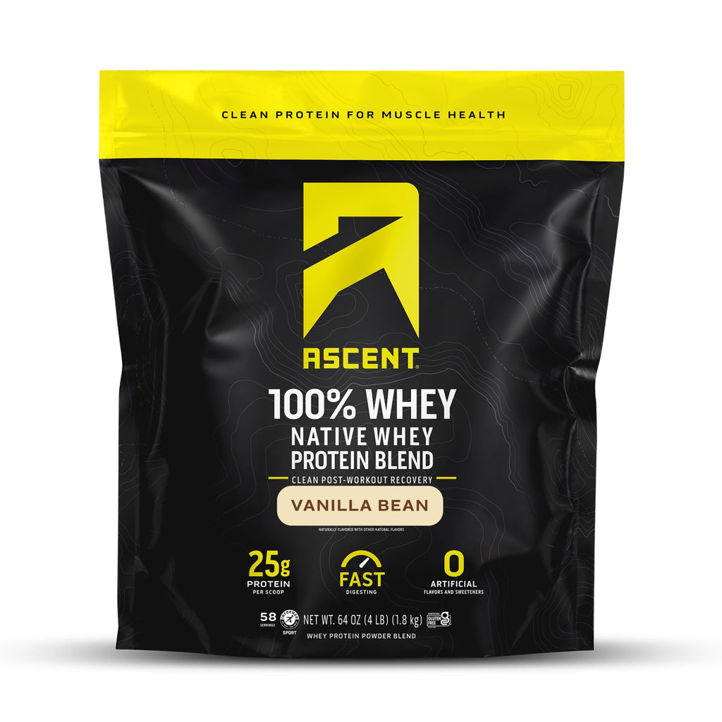 Ascent Whey Protein Powder - Post Workout Whey Protein Isolate