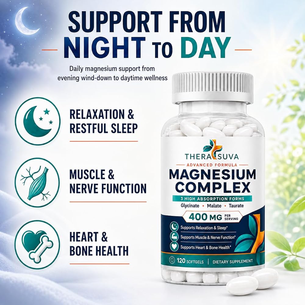 TheraSuva Elemental Magnesium Complex High Absorption - 120 Softgels - image 5